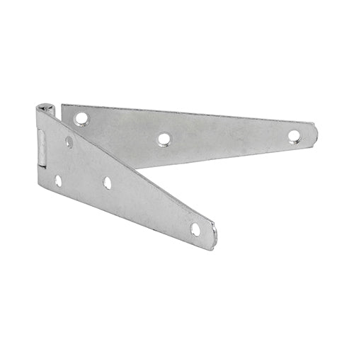 Medium Strap Tee Hinges - Zinc - Pair - For Bi-Fold Garages & Shed Doors