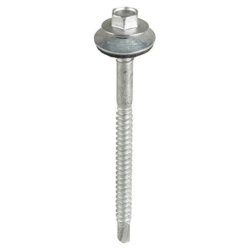 Metal Construction Composite Panel Screws - Hex - EPDM Washer - Self-Drilling - Bi-Metal - Exterior - Silver Organic