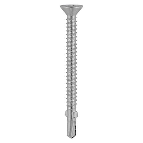 Metal Construction Timber to Light Section Screws - Countersunk - Wing-Tip - Self-Drilling - Bi-Metal - Exterior - Silver Organic