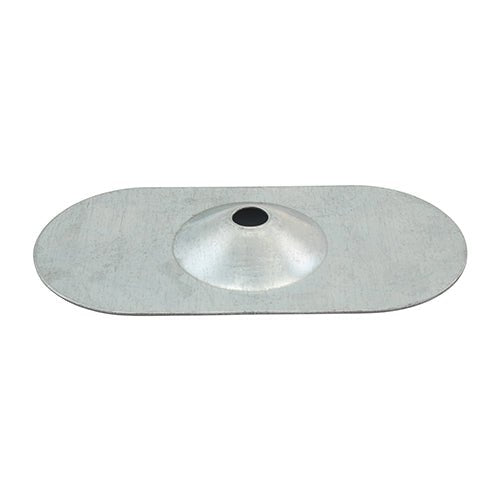 Metal Oval Stress Plate - Insulation Fixings - Zinc