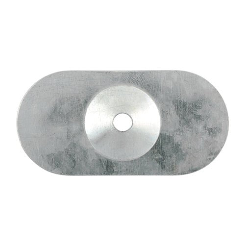 Metal Oval Stress Plate - Insulation Fixings - Zinc