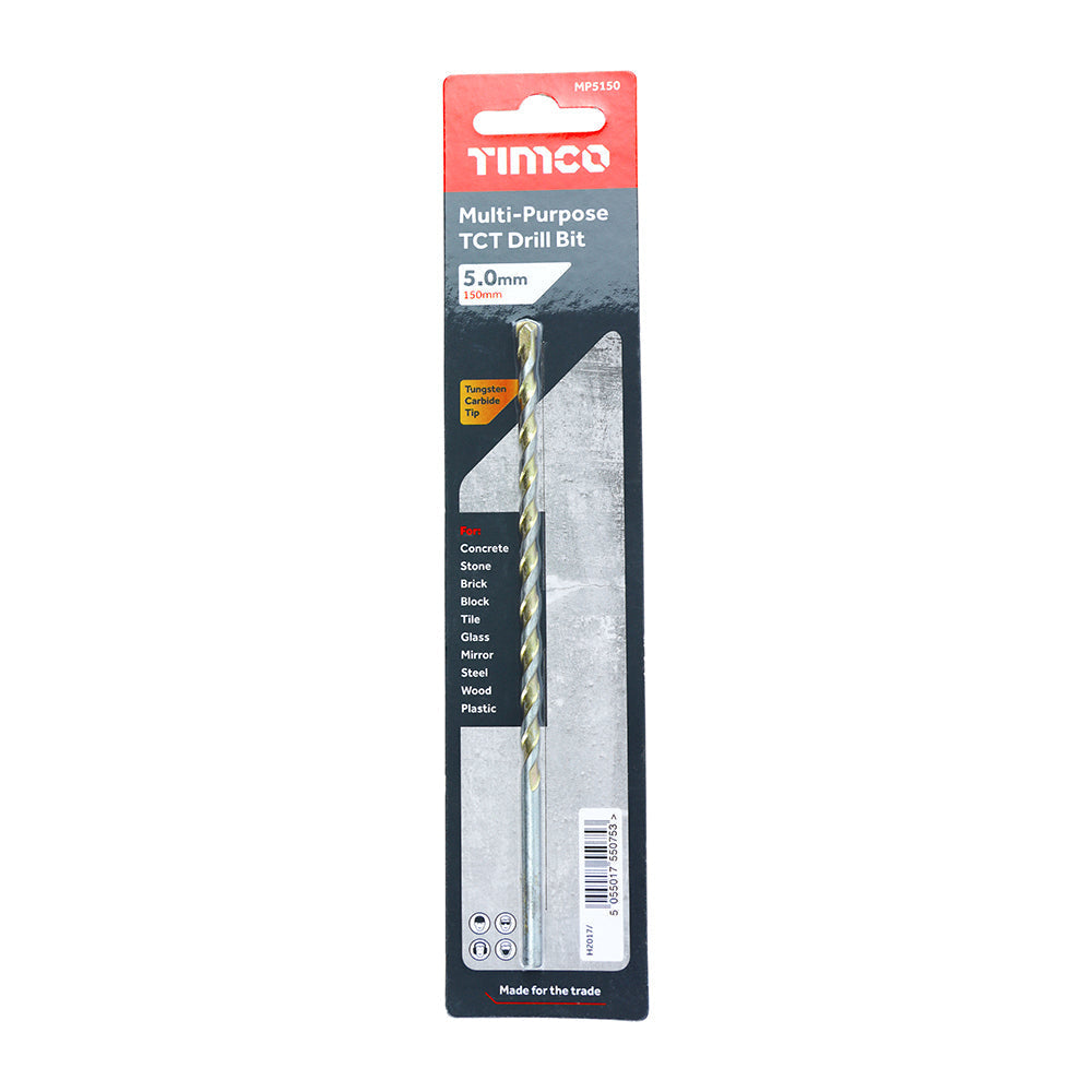 TCT Multi-Purpose Drill Bit - 5.0 x 150