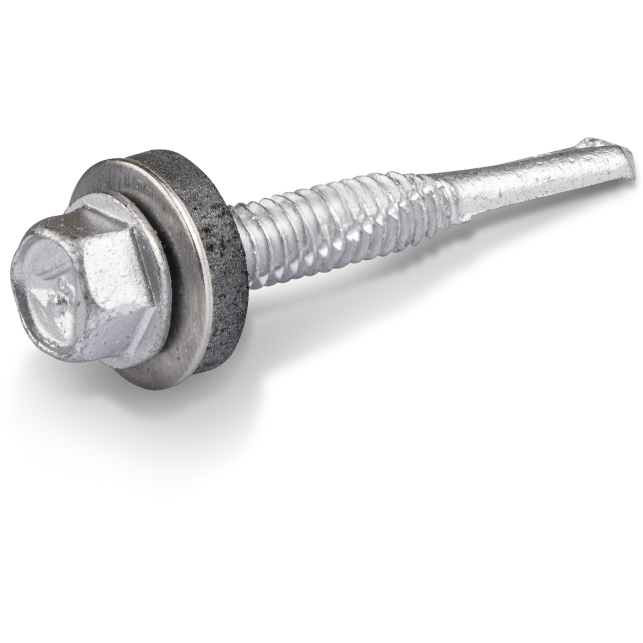 Rawlplug Self-Drilling Screw For Metal Sheets (12Mm) 5,5X40 Mm + Washer S19, A2 Stainless Steel (Box of 100)