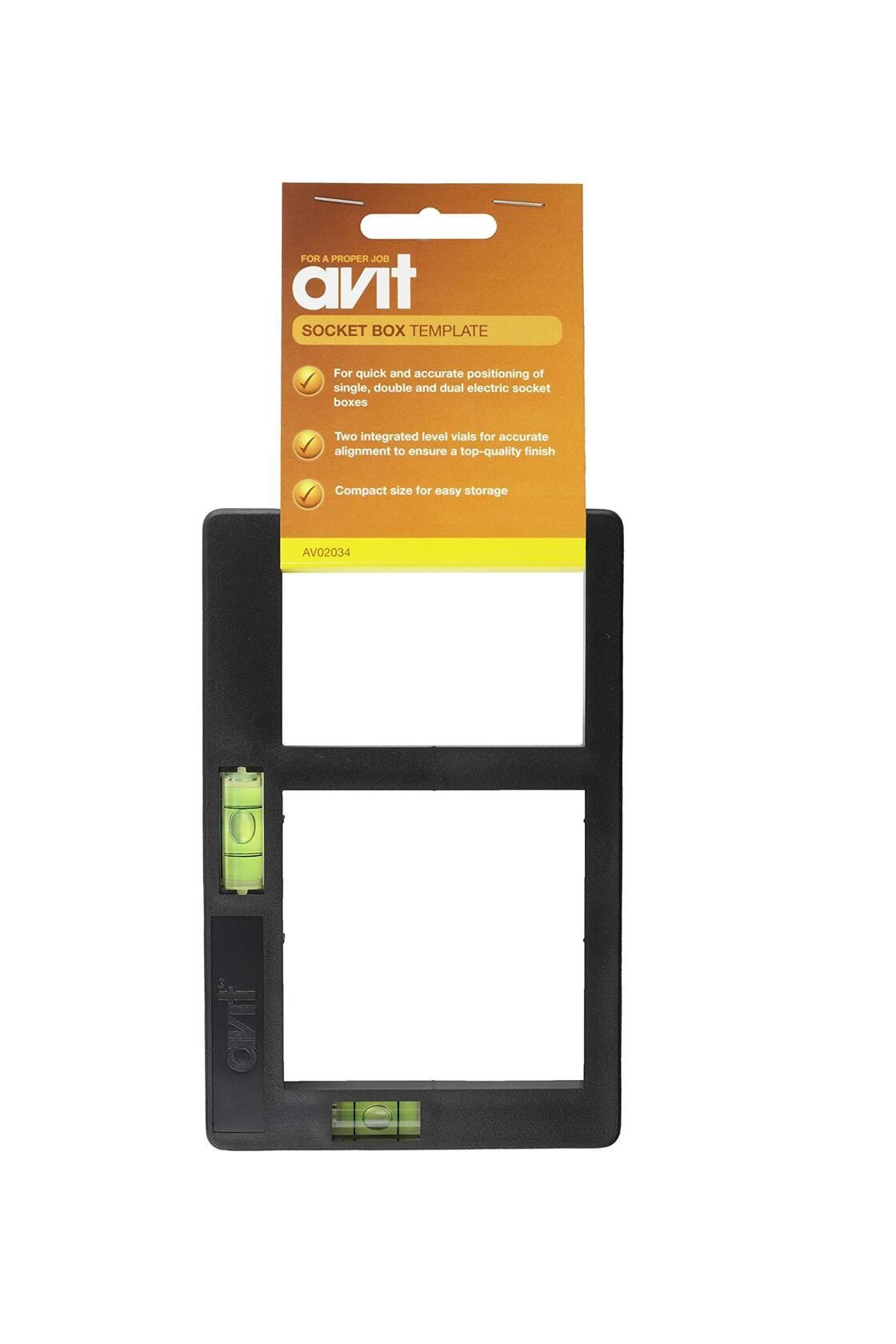 CK AV02034 Socket Box Template with Spirit Level