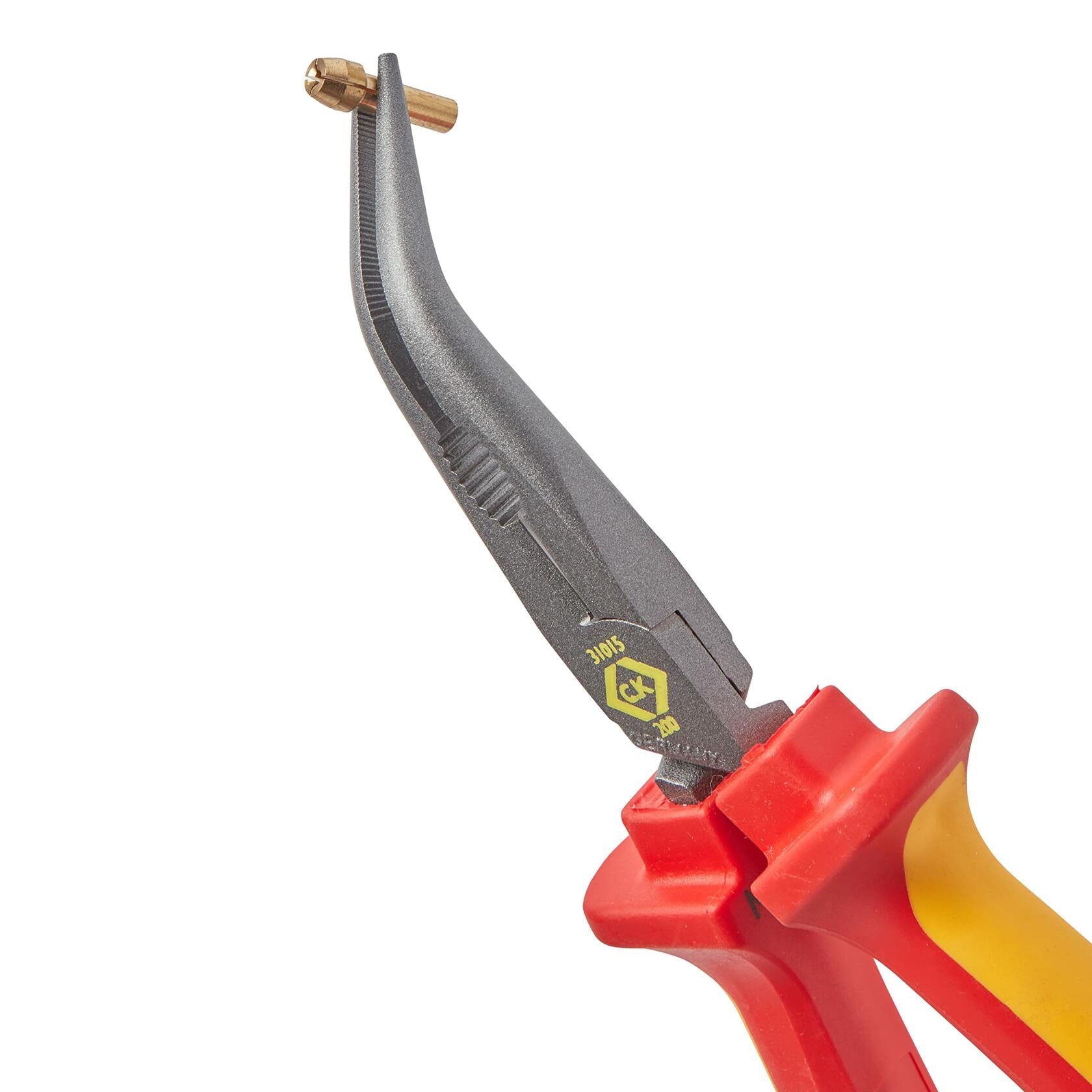 CK 431015 200mm VDE Bent Snipe Nose Pliers