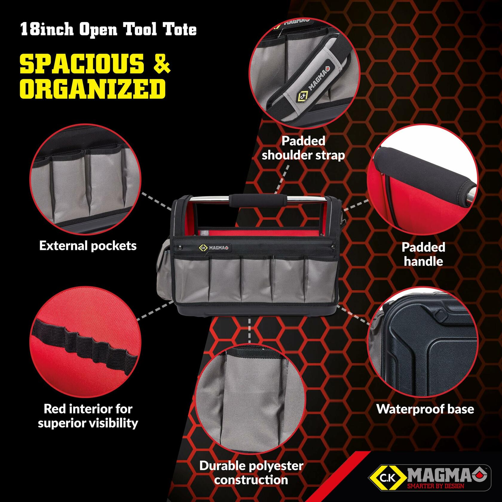 CK MA2636 Magma 18inch Open Tool Tote