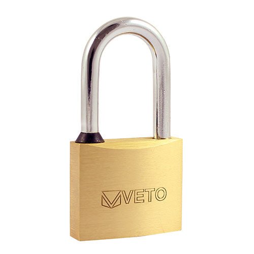 Long Shackle Brass Padlock - 50mm