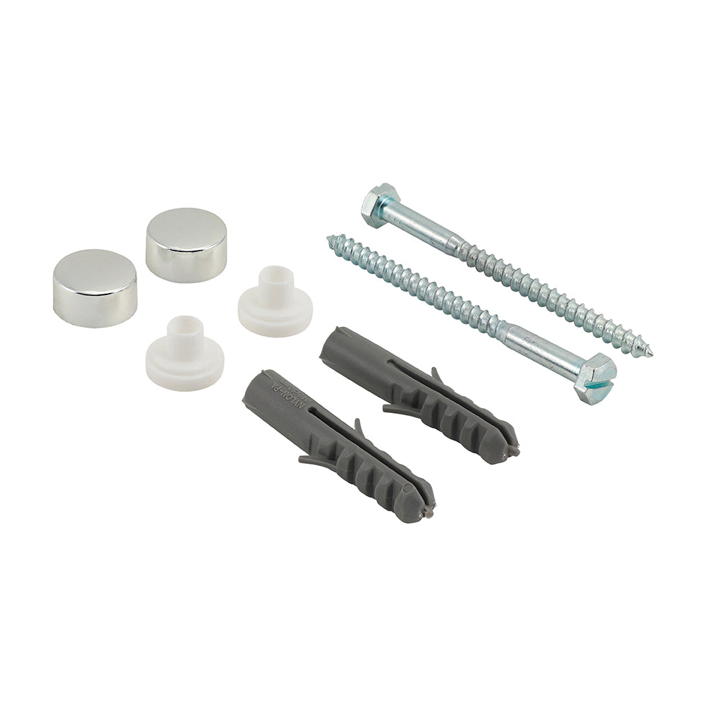 Pan / Bidet Fixing Kit - Chrome Pan Kit