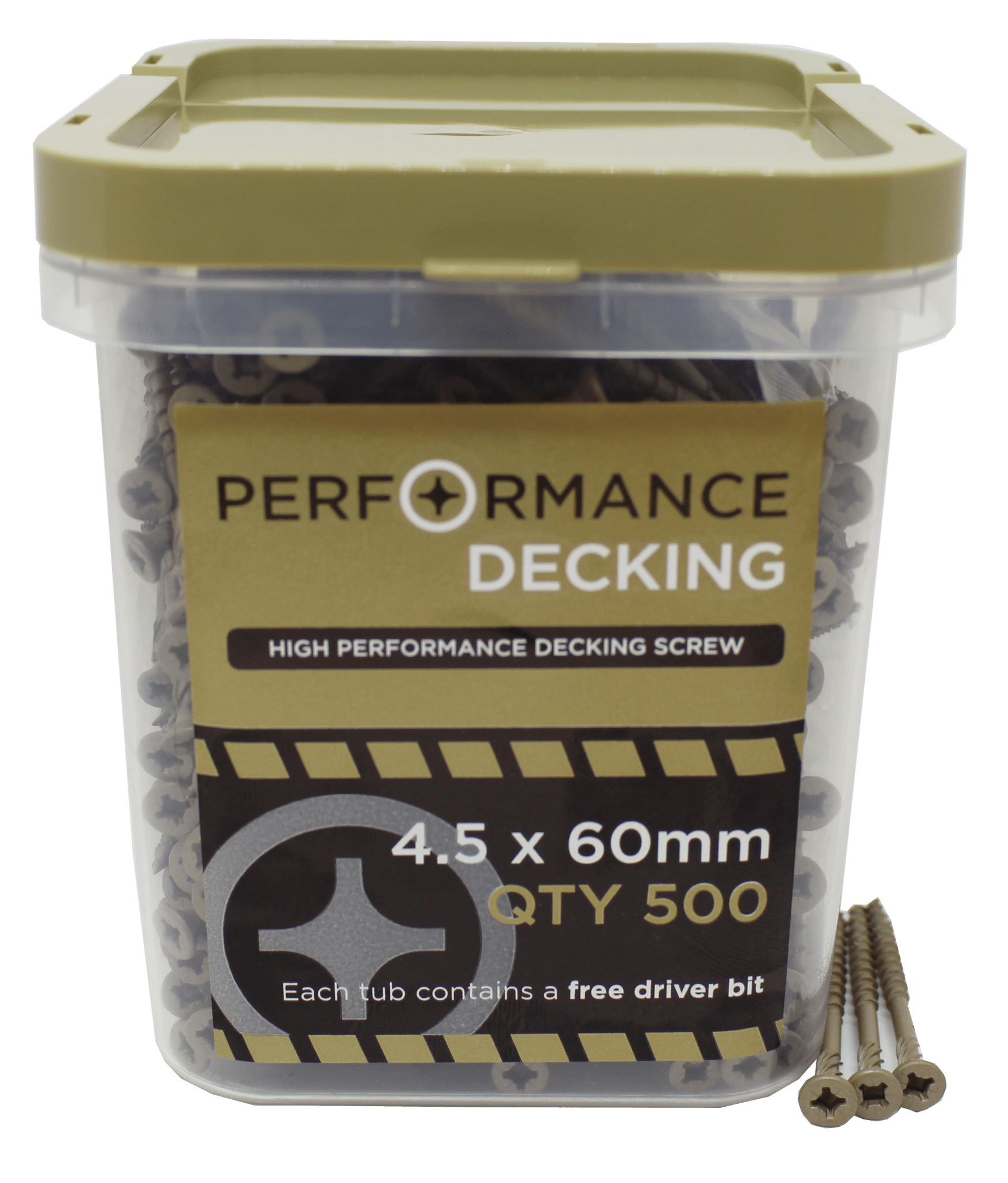 Performance Deckings Screws - PZ Drive - Corrosion Resistant - Tub