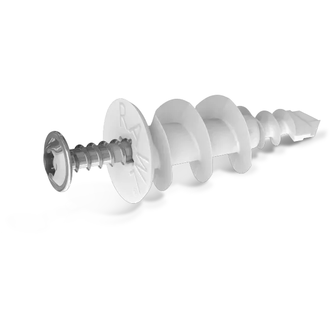 Rawlplug 'Dra01' Nylon Self Drill Plasterboard Fixing With Screws (Bulk -Jar Of 300)