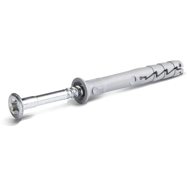 Rawlplug 'Fx-N' High Performance Nylon Hammer-In Fixings With Countersunk Head 8 X 80Mm (Bulk-Jar 0F 100)