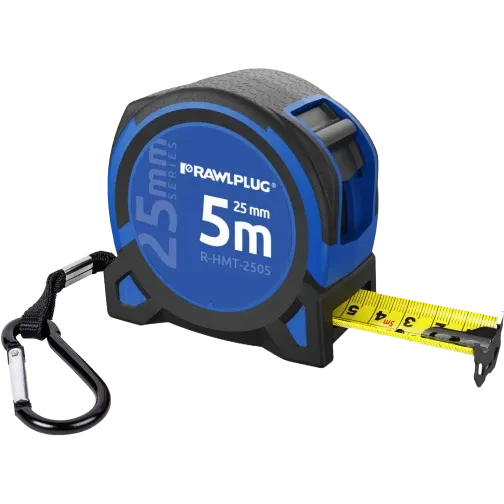 Rawlplug Measuring Tape, 25Mm Series, 5M Metric & Imperial
