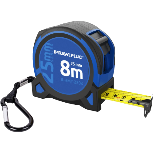 Rawlplug Measuring Tape, 25Mm Series, 8M Metric & Imperial