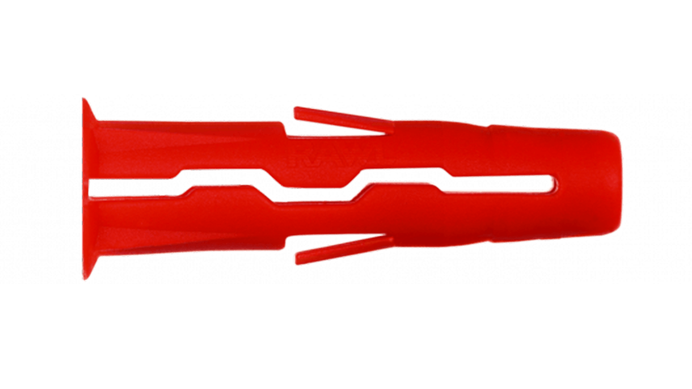 Rawlplug Uno Universal Plug - Red - 6mm - Pack 96
