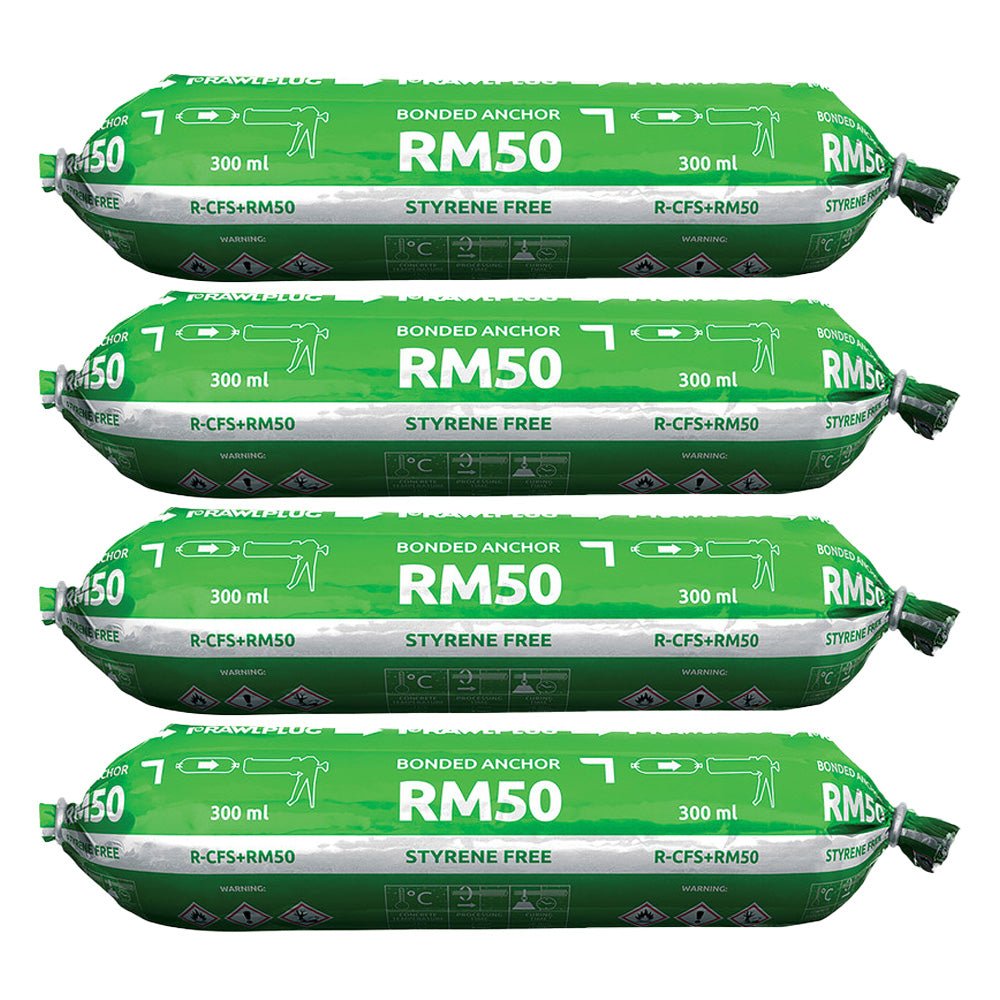 Rawlplug - R-CFS + RM50-4 - Polyester Styrene Free Resin - 300ML - Box of 4