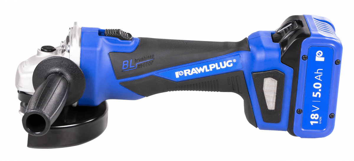 Rawlplug R-PAG18-XL2 Cordless RawlGrinder Angle Grinder 18V 125mm, set