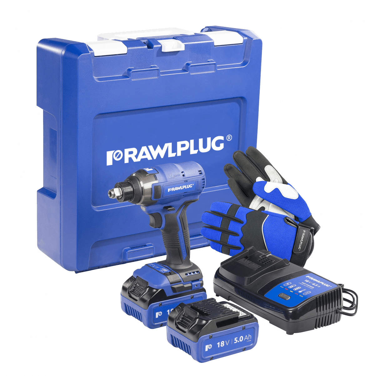 Rawlplug R-PID18-XL2 Cordless RawlWrench Impact Wrench 18V 210Nm Set