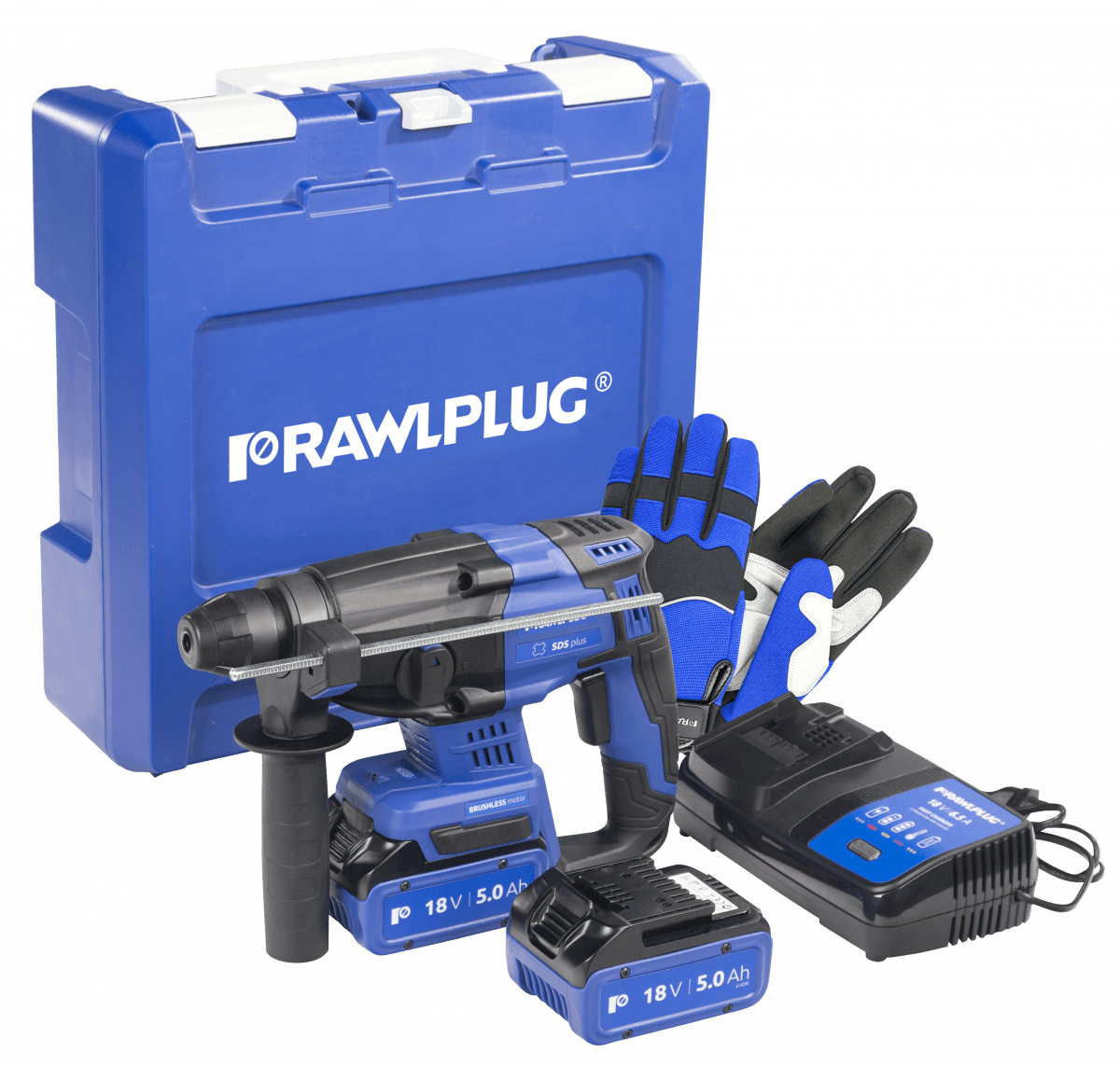 Rawlplug R-PRH18-XL2-UK Cordless RawlHammer 18V SDS plus, set