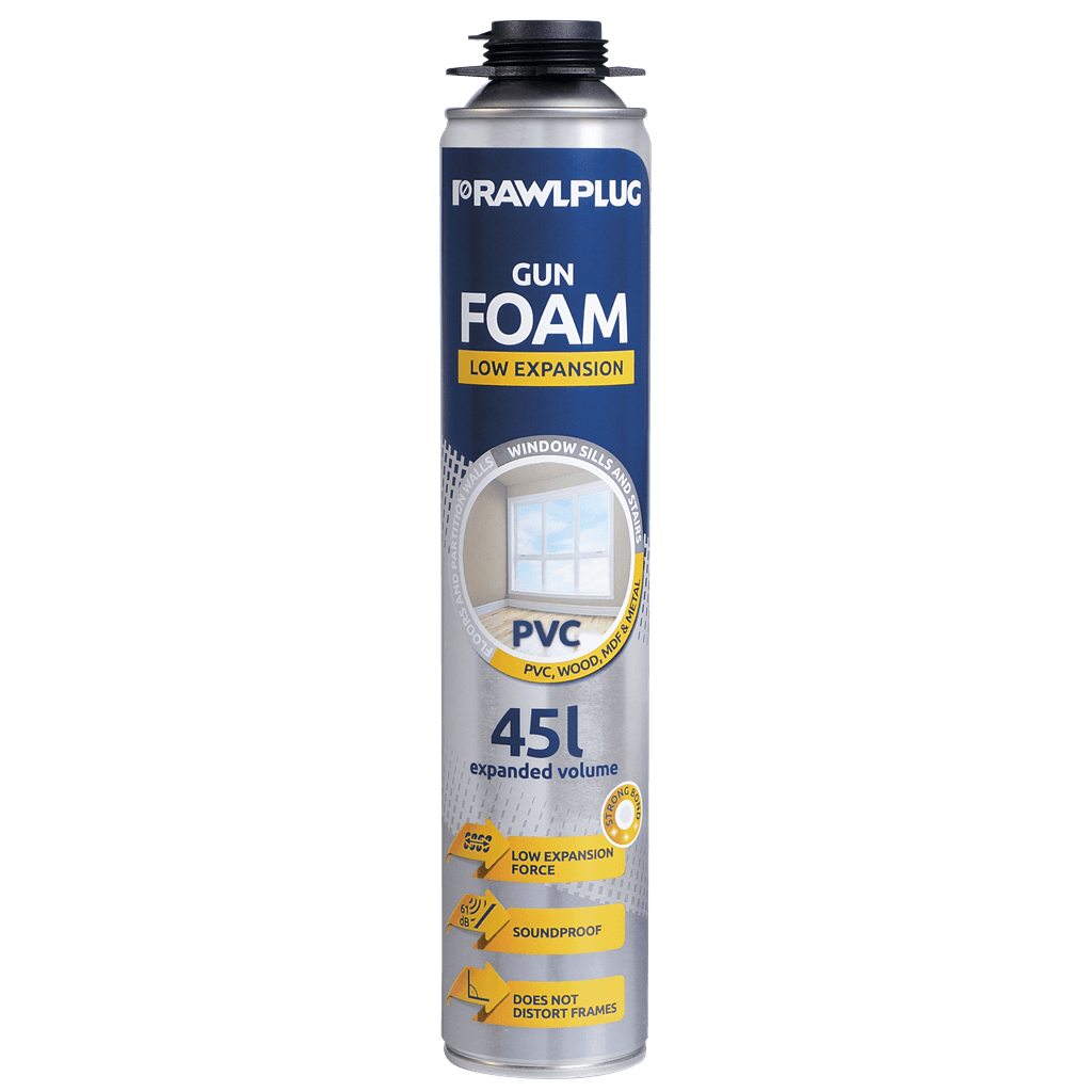 Rawlplug R-RPP-PVC Polyurethane Gun Foam for PVC - 750ML