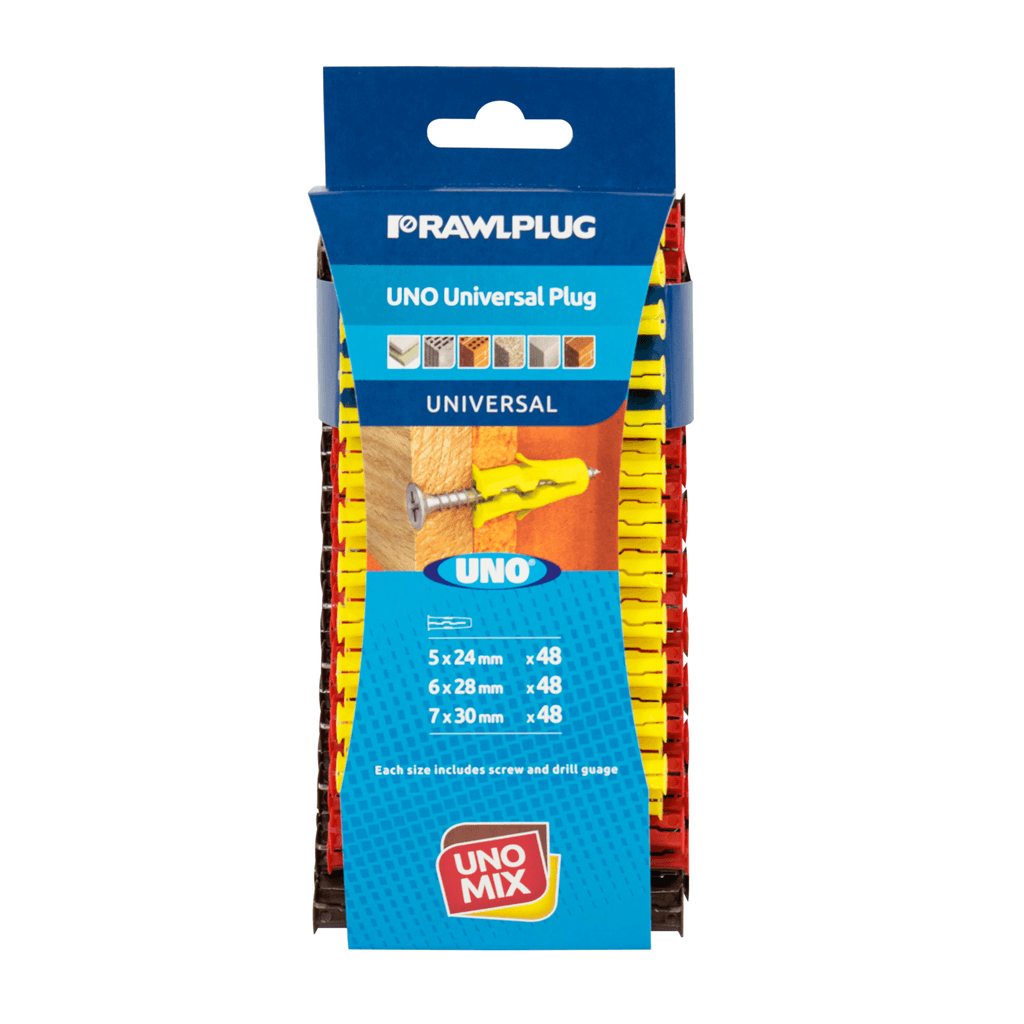 Rawlplug Uno Universal Plug - Mixed - Pack 144