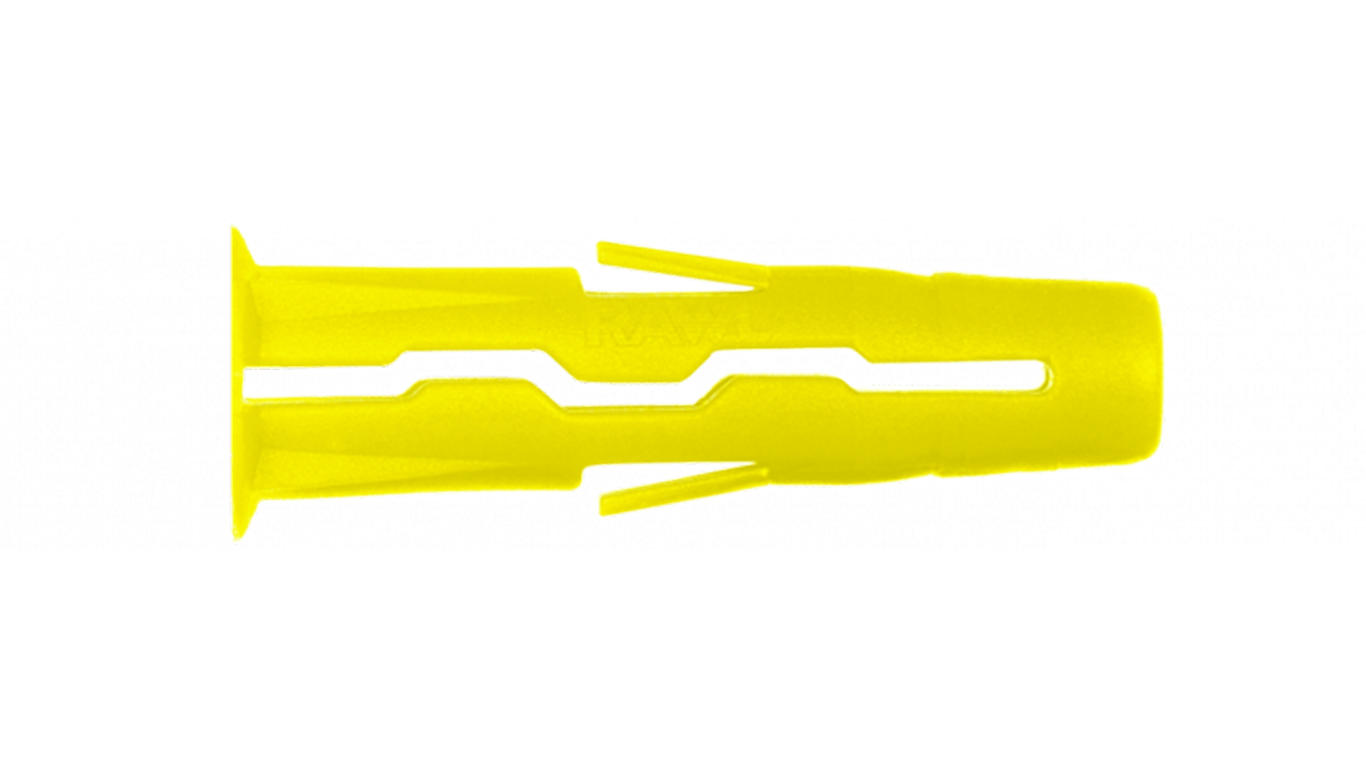 Rawlplug Uno Universal Plug - Yellow - 5mm - Pack 96