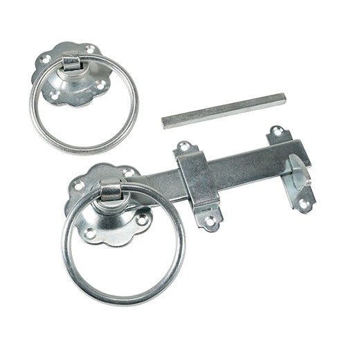 Ring Gate Latch - Plain - Zinc