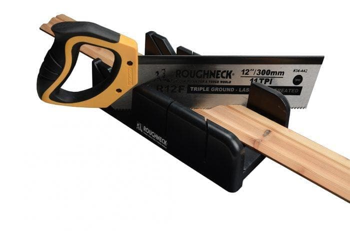 Roughneck Mitre Box & Hardpoint Tenon Saw Set 300mm (12in)