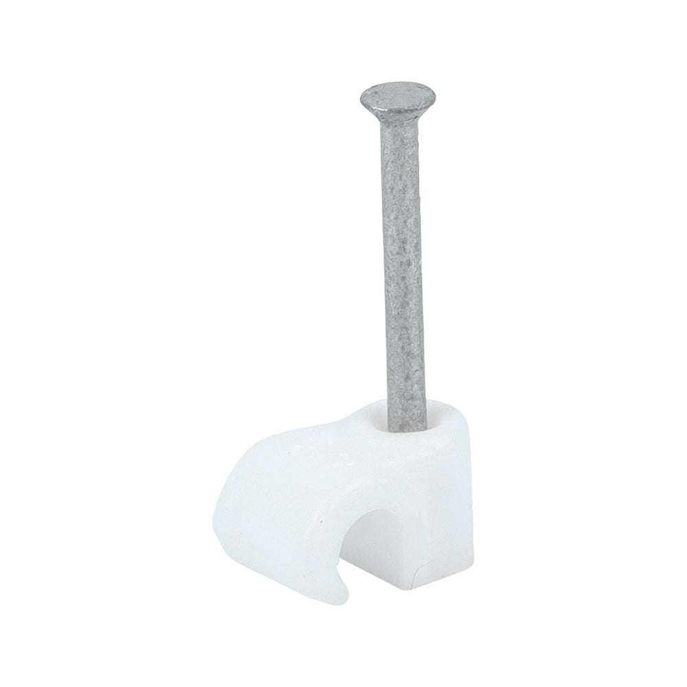 Round Cable Clips - White