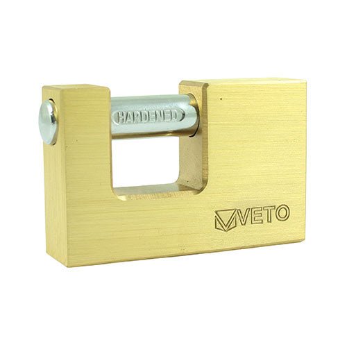 Brass Rectangle Padlock - 75mm
