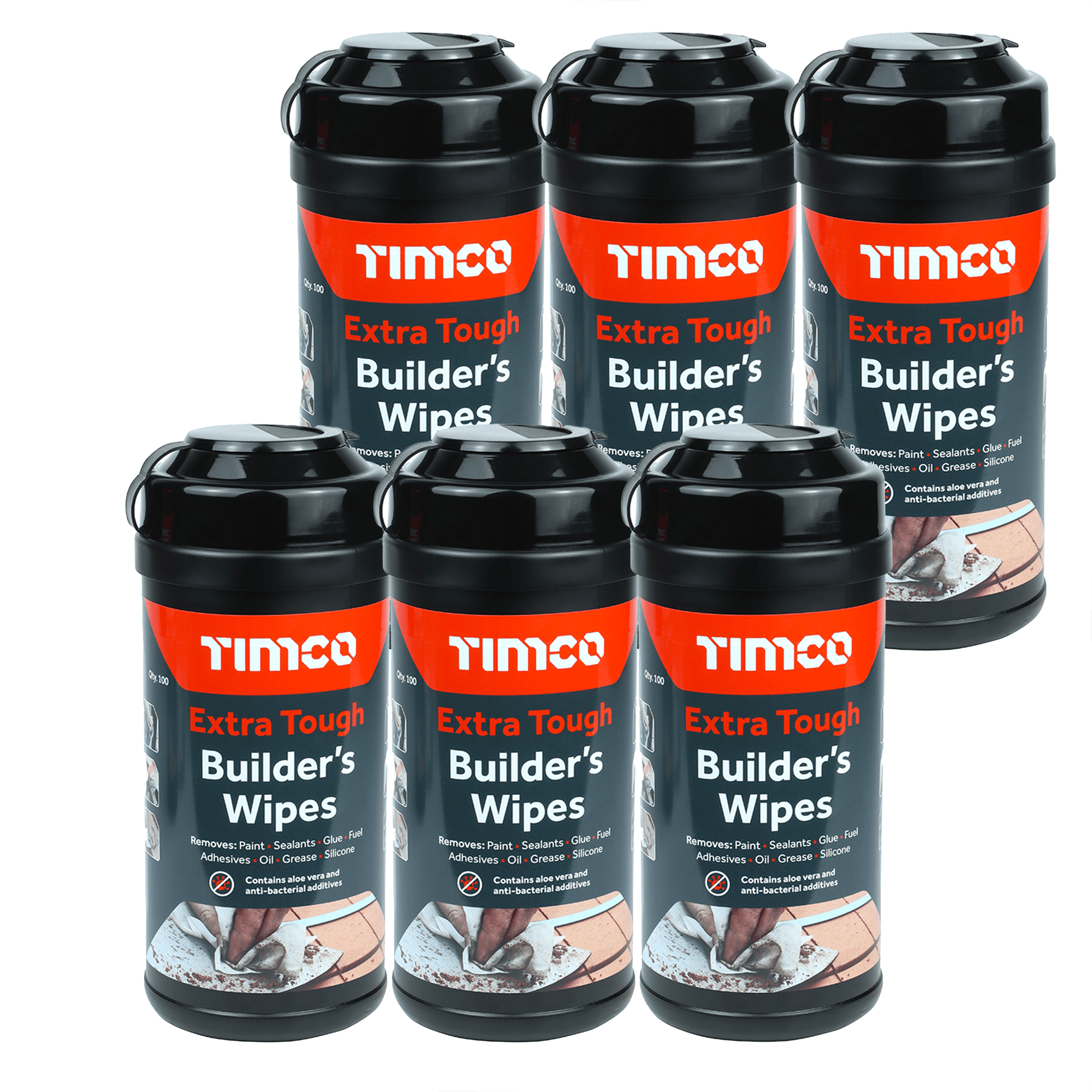 Extra Tough Multi-Use - Builders Wipes - Box of 6