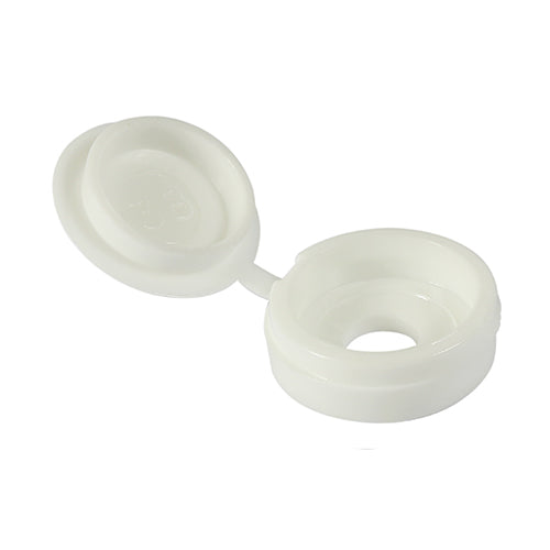 Hinged Screw Caps - Small - White