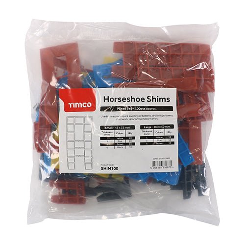 Assorted Horseshoe Shims - Bag 100