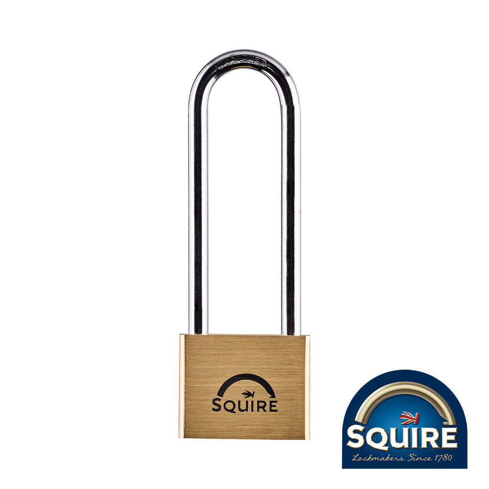 Squire Premium Brass Lion Padlock - 4" Long Shackle - LN4/4