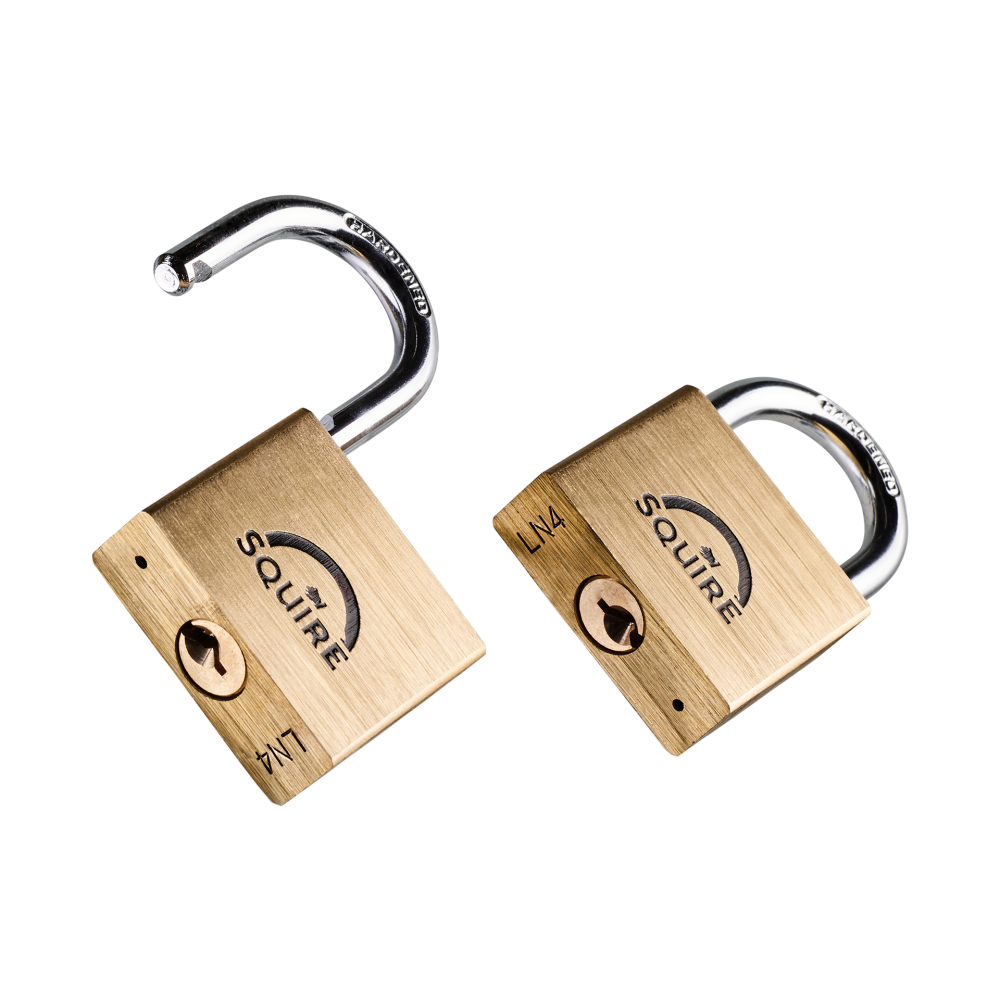 Squire Premium Brass Lion Padlock - Keyed Alike - LN4T (Pack 2)