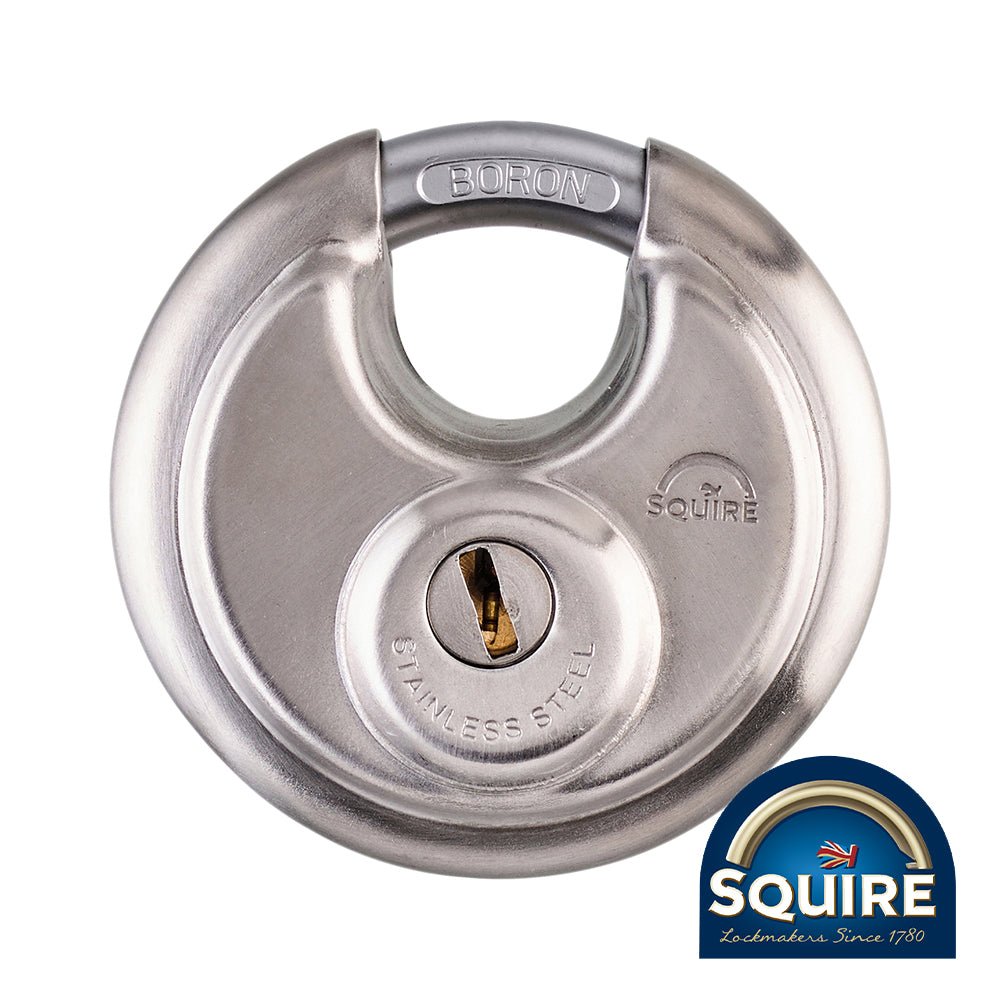Squire Stainless Steel Disc Padlock Keyed Alike - 70mm