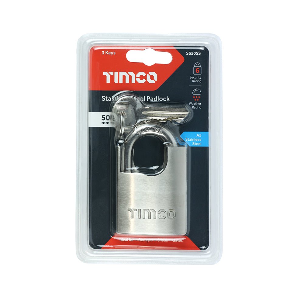 Stainless Steel Padlock - 50mm
