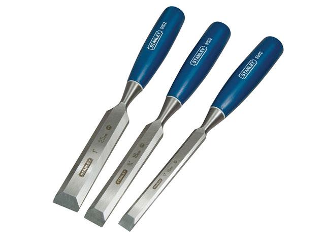 Stanley 5002 Bevel Edge 3 Piece Chisel Set