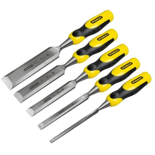 Stanley DYNAGRIP Bevel Edge Chisel with Strike Cap Set of 5 2-16-885