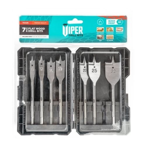 Samac VPTFWSET7 Flat Wood Bit Set (7pc)