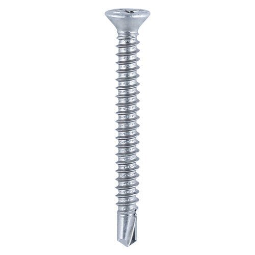 Window Fabrication Screws - Countersunk with Ribs - Phillips - Self-Tapping - Zinc